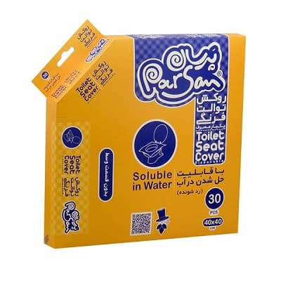 روکش یکبار مصرف قابل حل در آب توالت فرنگی پرسان 30 عددی