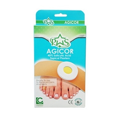 چسب موضعی اسید سالیسیلیک 40% جهت از بین بردن میخچه و زگیل آجیکور 6 عددی