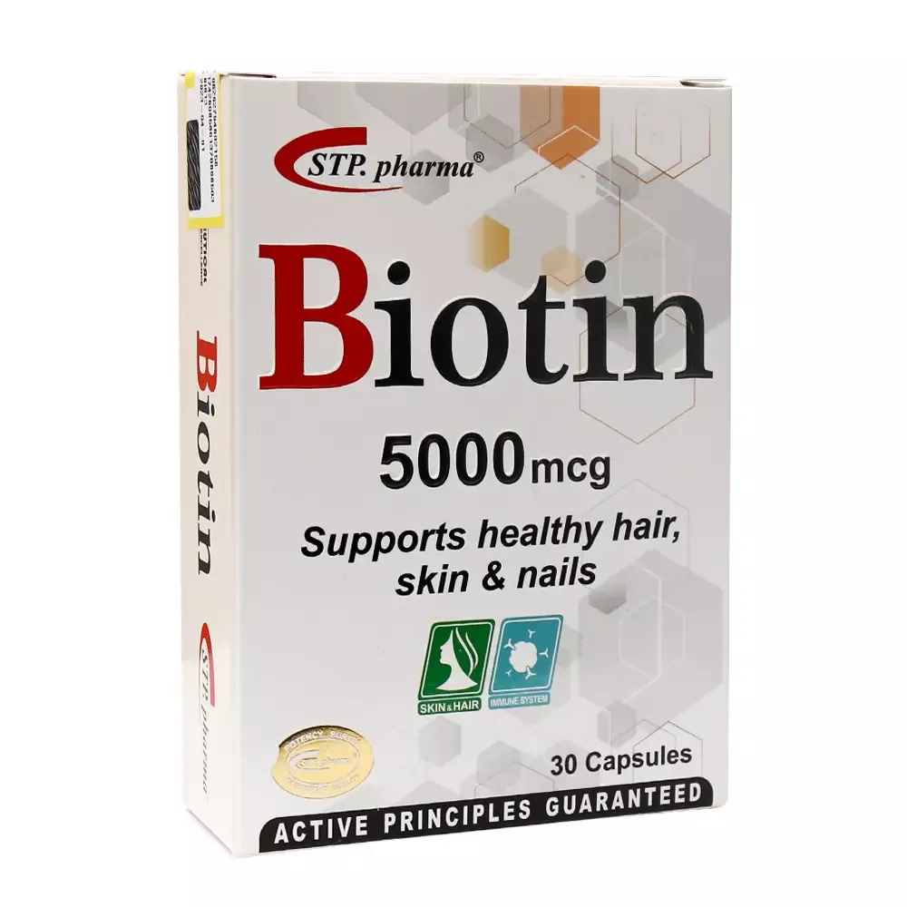 کپسول بیوتین 5000 میکروگرم اس تی پی فارما 30 عددی