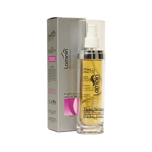 محلول تقویت مو گیاهی لامینین مناسب موهای آسیب دیده و دارای ریزش 75 میلی لیتر