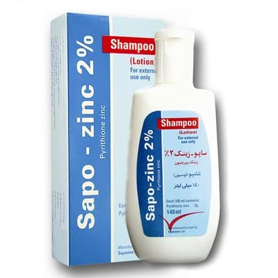 شامپو ساپو زینک پیریتیون 2%ساپونین مناسب موهای دارای شوره