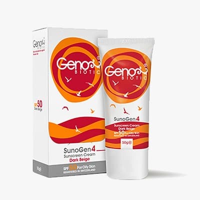 کرم ضدآفتاب SPF50 ژنوبایوتیک مناسب پوست های خشک و معمولی 50 میلی لیتر