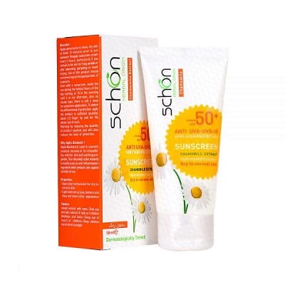کرم ضد آفتاب SPF50 شون مناسب پوست خشک و معمولی 50 میلی لیتر