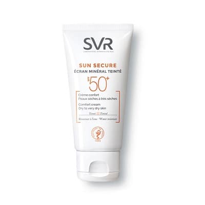 کرم ضدآفتاب مینرال سان سکیور رنگی SPF50 اس وی آر مناسب پوست معمولی و خشک و خیلی خشک 50 میلی لیتر