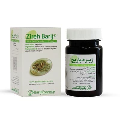 کپسول نرم زیره 25 میلی‎ گرم باریج اسانس 60 عددی