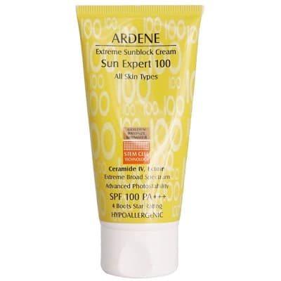 کرم ضد آفتاب برنز صدفی آردن SPF100 مناسب انواع پوست 50 گرم