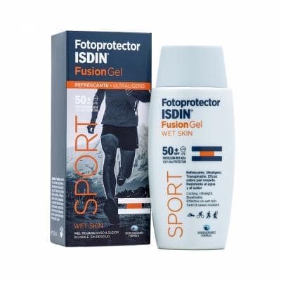 ژل ضد آفتاب فیوژن ژل اسپرت ⁺SPF50 ایزدین مناسب انواع پوست 100 میلی لیتر
