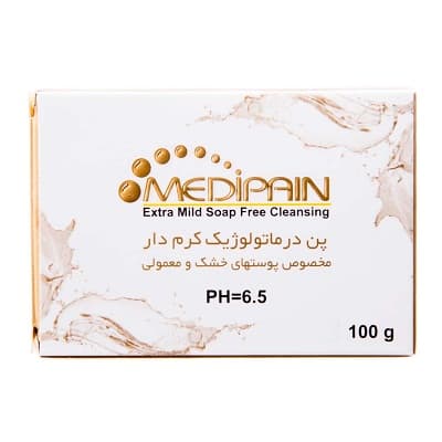 پن درماتولوژیک کرم دار مدیپن مناسب پوست خشک و معمولی 100 گرم