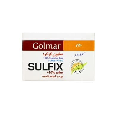 صابون گیاهی گوگرد 10% سولفیکس گلمر مناسب پوست های چرب و مستعد آکنه 120 گرم