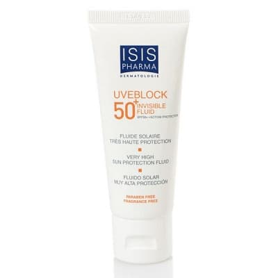 فلوئید ضد آفتاب بی رنگ SPF50 آیسیس فارما مناسب پوست چرب و نرمال 40 میلی لیتر