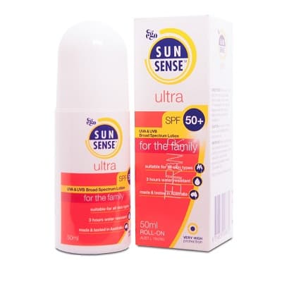 رول ضد آفتاب سان سنس اولترا SPF50 کیووی مناسب انواع پوست 50 میلی لیتر