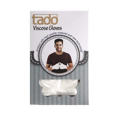 دستکش نخی سفید مردانه تادو