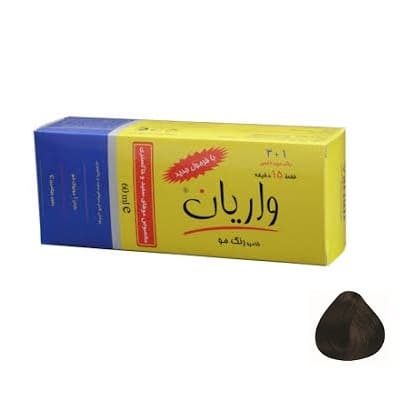 شامپو رنگ مو قهوه ای متوسط N3 واریان 60 میلی لیتر