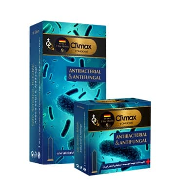 کاندوم مدل آنتی باکتریال کلایمکس 3 عددی