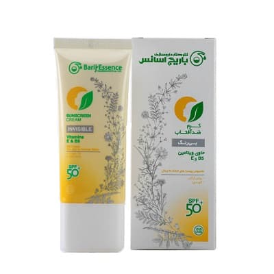 کرم ضد آفتاب بی رنگ باریج اسانس مناسب پوست خشک تا نرمال 60 میلی لیتر