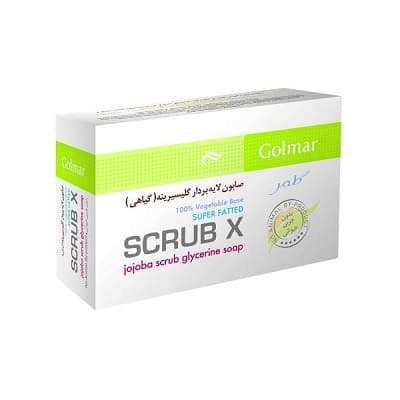 صابون گیاهی لایه بردار گلیسرینه اسکراب ایکس گلمر مناسب انواع پوست 90 گرم