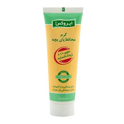 کرم محافظ پای بچه ایروکس حاوی 10% زینک اکساید 50گرم