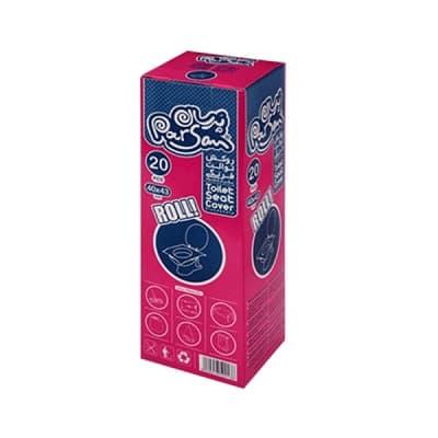 روکش یکبار مصرف ضد آب توالت فرنگی پرسان 20 عددی