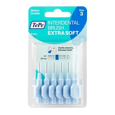 مسواک بین دندانی بسیار نرم سایز 3 تپه 6 عددی