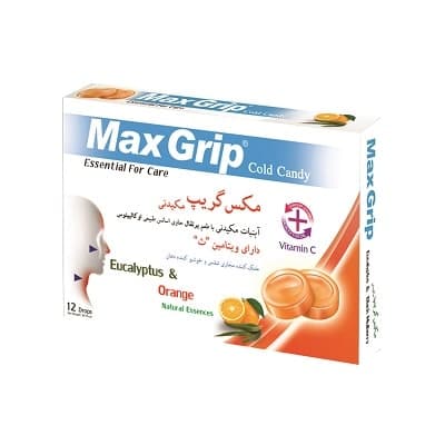 آبنبات مکیدنی مکس گریپ 12 عدد