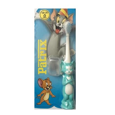 مسواک کودک نرم مدل تام و جری کد 415 پاتریکس آبی کم رنگ