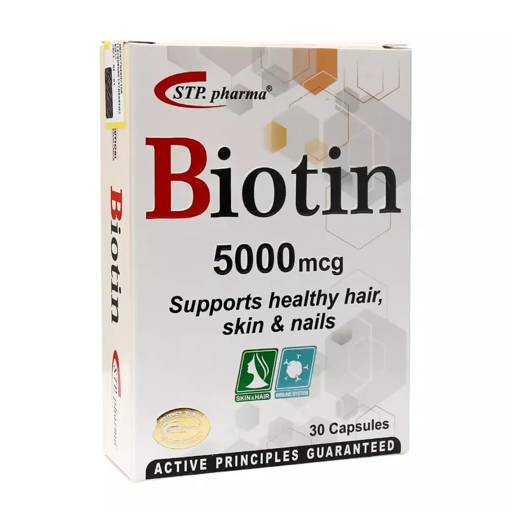 کپسول بیوتین 5000 میکروگرم اس تی پی فارما 30 عددی