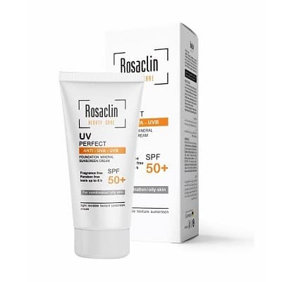 کرم ضدآفتاب spf50 بی رنگ رزاکلین مناسب پوست مختلط و چرب 40 میلی لیتر جدید