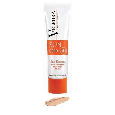 کرم ضدآفتاب spf50 بژ روشن ولفرا مناسب پوست چرب و مستعد آکنه 40 گرم
