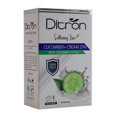 صابون کرمدار 25% حاوی عصاره خیار دیترون مناسب پوست خشک 110 گرم