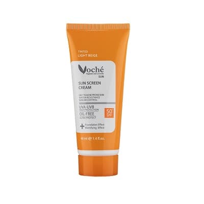 کرم ضد آفتاب SPF50 بژ روشن وچه مناسب پوست های چرب و مستعد آکنه 40 میلی لیتر