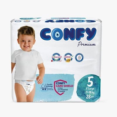 پوشک بچه سایز 5 کانفی پرمیوم 28 عددی