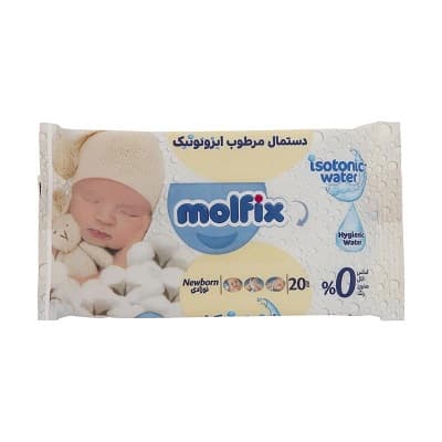 دستمال مرطوب کودک مولفیکس مناسب پوست حساس 60 عددی