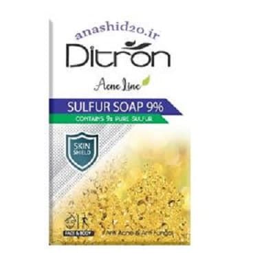 صابون گوگرد 9% دیترون مناسب پوست چرب و دارای آکنه 110 گرم