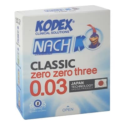 کاندوم کلاسیک 0.03 ناچ کدکس 3 عددی