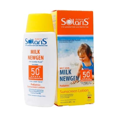 لوسیون ضد آفتاب کودک میلک نیوژن SPF50 سولاریس آردن 100 میلی لیتر