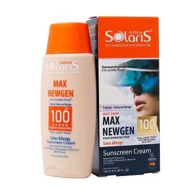 کرم ضد آفتاب بژ طبیعی SPF100 مکس نیوژن سولاریس آردن 100 میلی لیتر