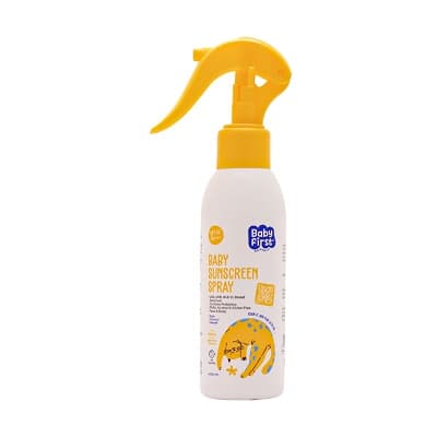 اسپری ضد آفتاب کودکان بیبی فرست سی گل SPF50 حجم 150 میلی لیتر