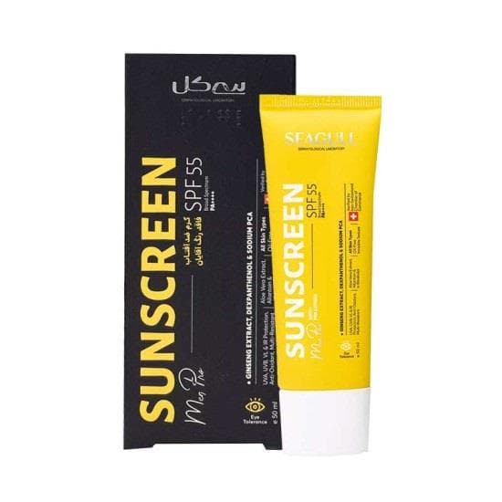 کرم ضد آفتاب آقایان SPF 55 سی گل مناسب انواع پوست 50 میلی لیتر