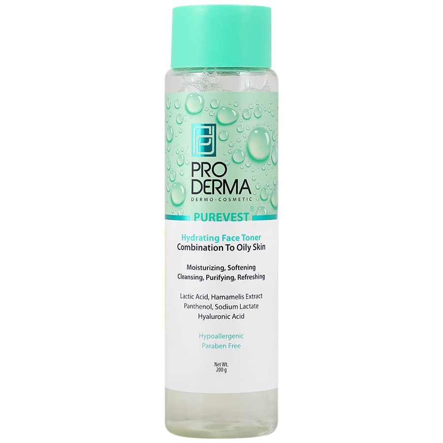 تونر آبرسان پوست مختلط تا چرب پیور وست پرودرما 200 میلی لیتر