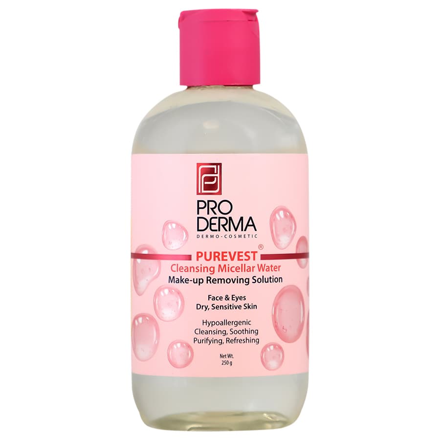 محلول پاک کننده آرایش پوست خشک و حساس پیور وست پرودرما 250 میلی لیتر