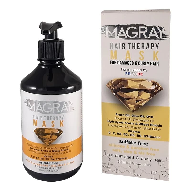 ماسک تقویت کننده موی خشک، آسیب دیده و مجعد با آبکشی ماگرای 500 میلی لیتر